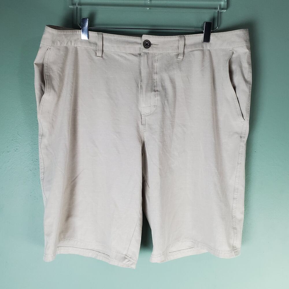Bke Mens 38W Landon Hybrid Stretch Walkshort Khaki Casual Athletic
